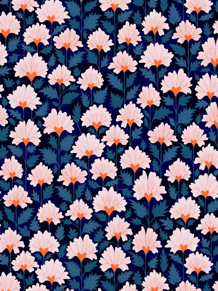 Hoya Hearts - Navy Teal