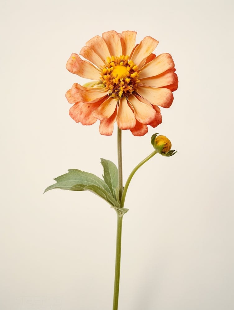 Pressed Flower Botanical Art Zinnia 2