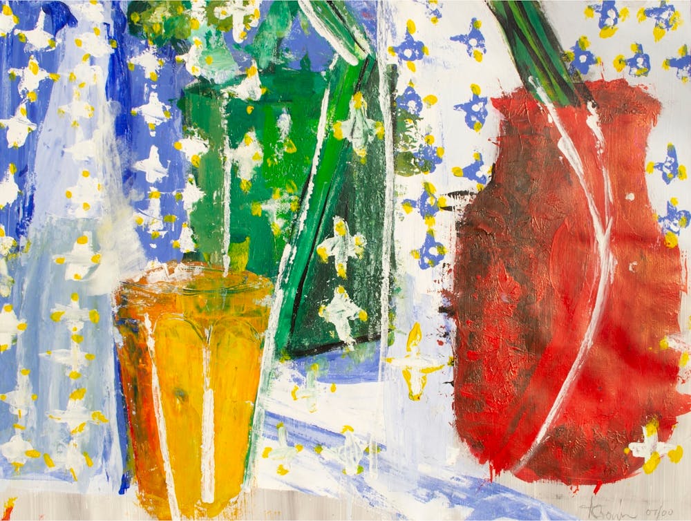 Still Life With Red Vase