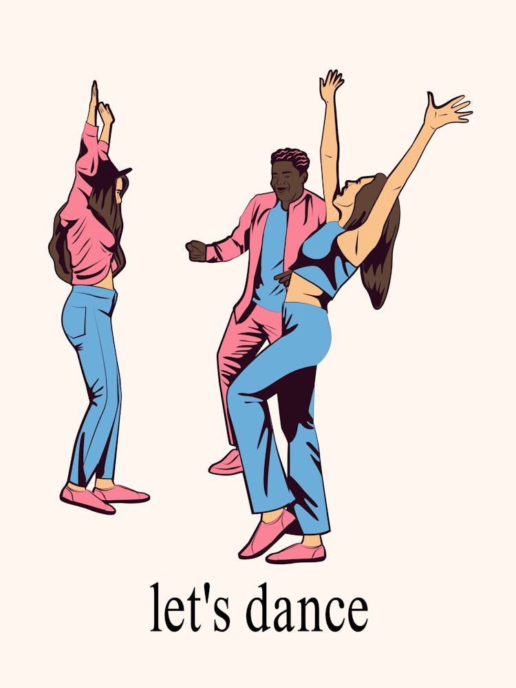 Lets Dance Group of Friends Poster
