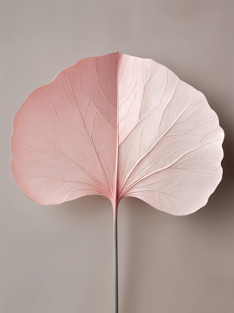 Pink Gingko Leaf