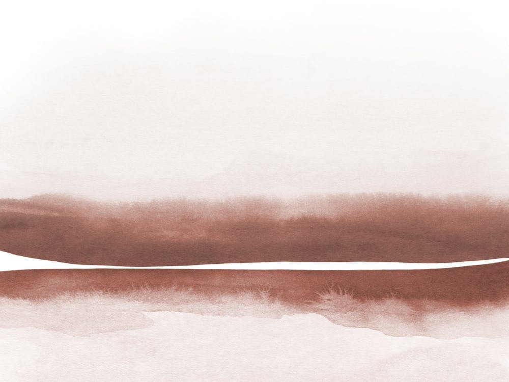 Minimal Watercolor Landscape Terracota Tones