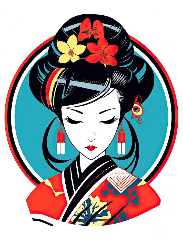 Geisha Minimal Illustration 1