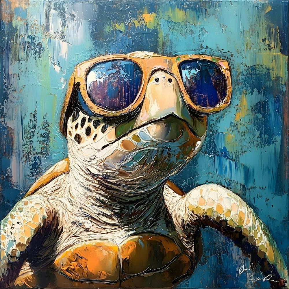Sea Turtle In Sunglasses 9