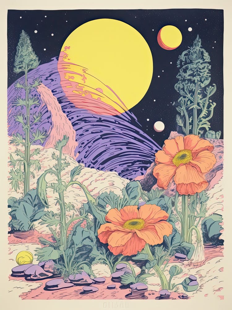 Abstract Landscape Risograph Style 34