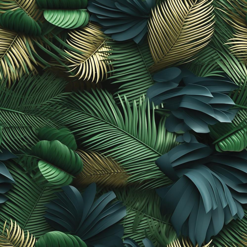 Tropical Leaves Seamless Pattern