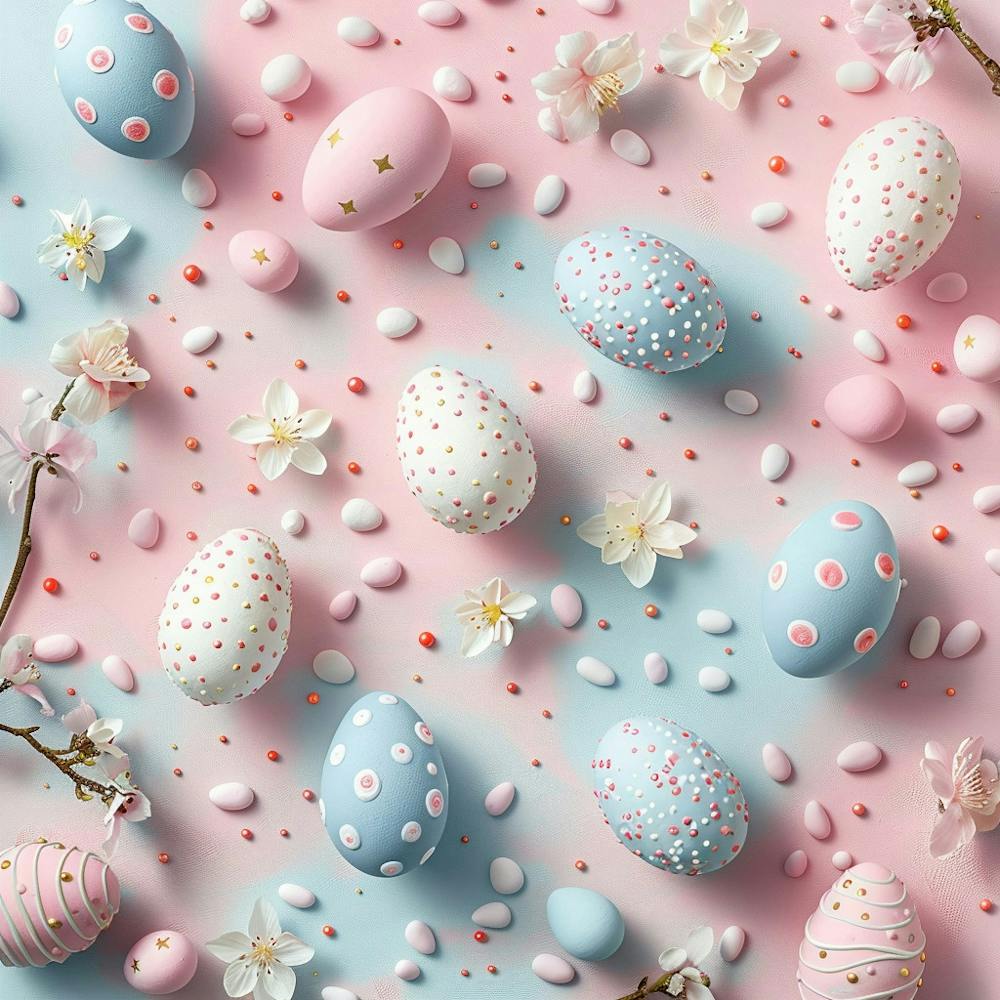 Easter Themed Banner Texture With Pastel Hues 1