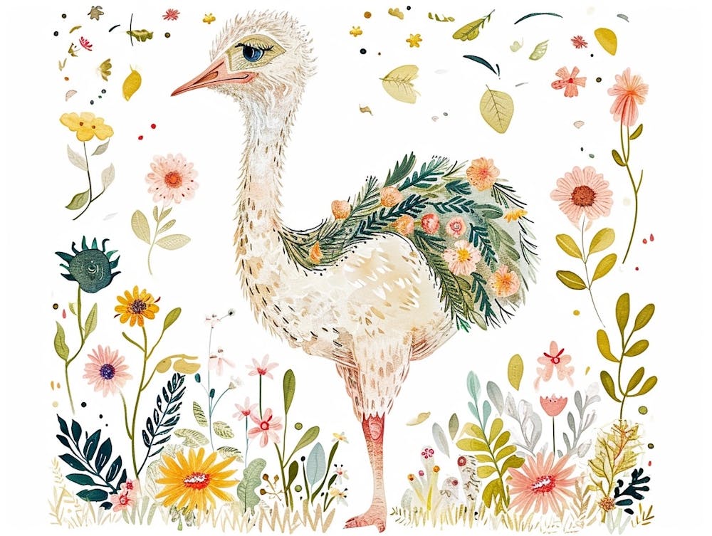 Little Floral Ostrich