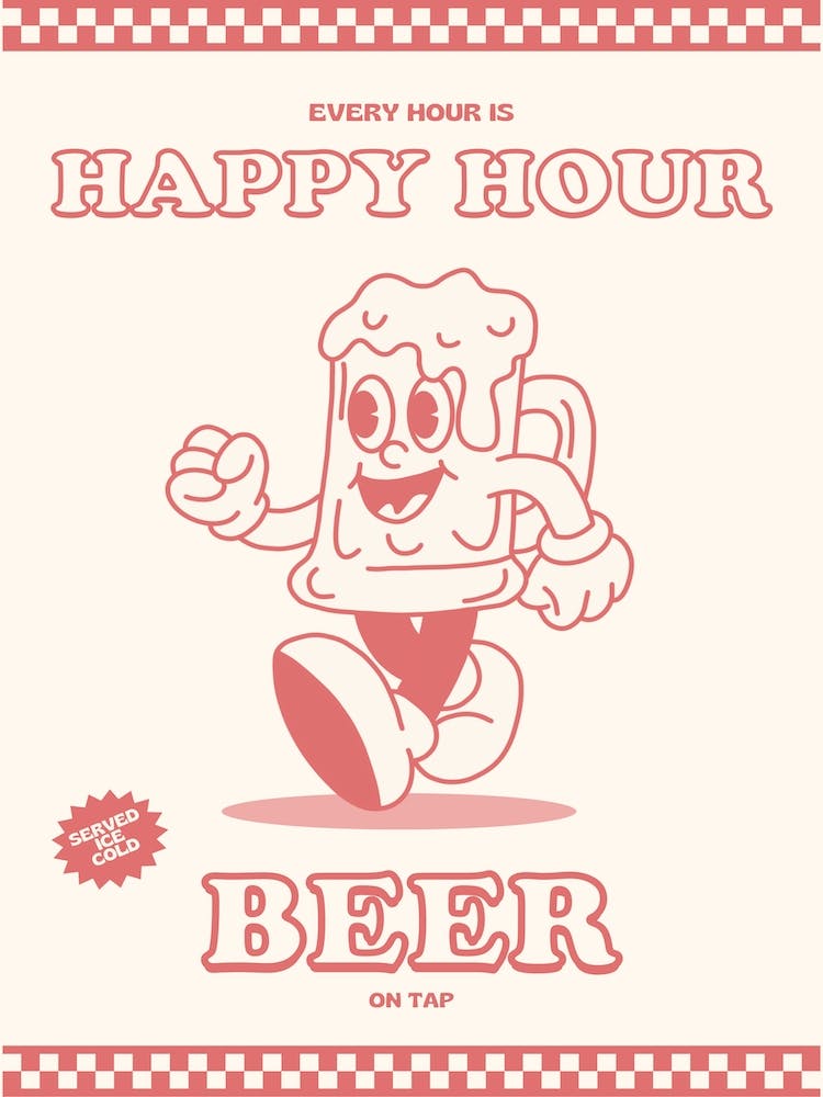 Retro Happy Hour Beer