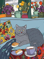 Tea Time With A British Shorthair Cat 1