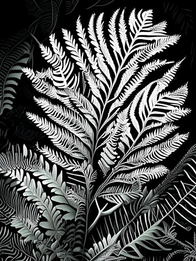 Royal Fern Linocut
