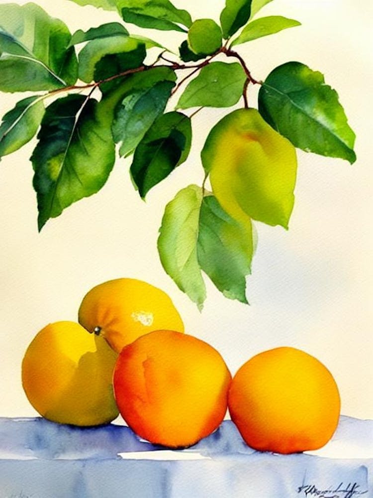 Ugli Fruit Italienische Aquarellfrucht
