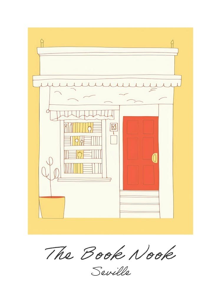 Seville The Book Nook Pastel Colours 3 Poster