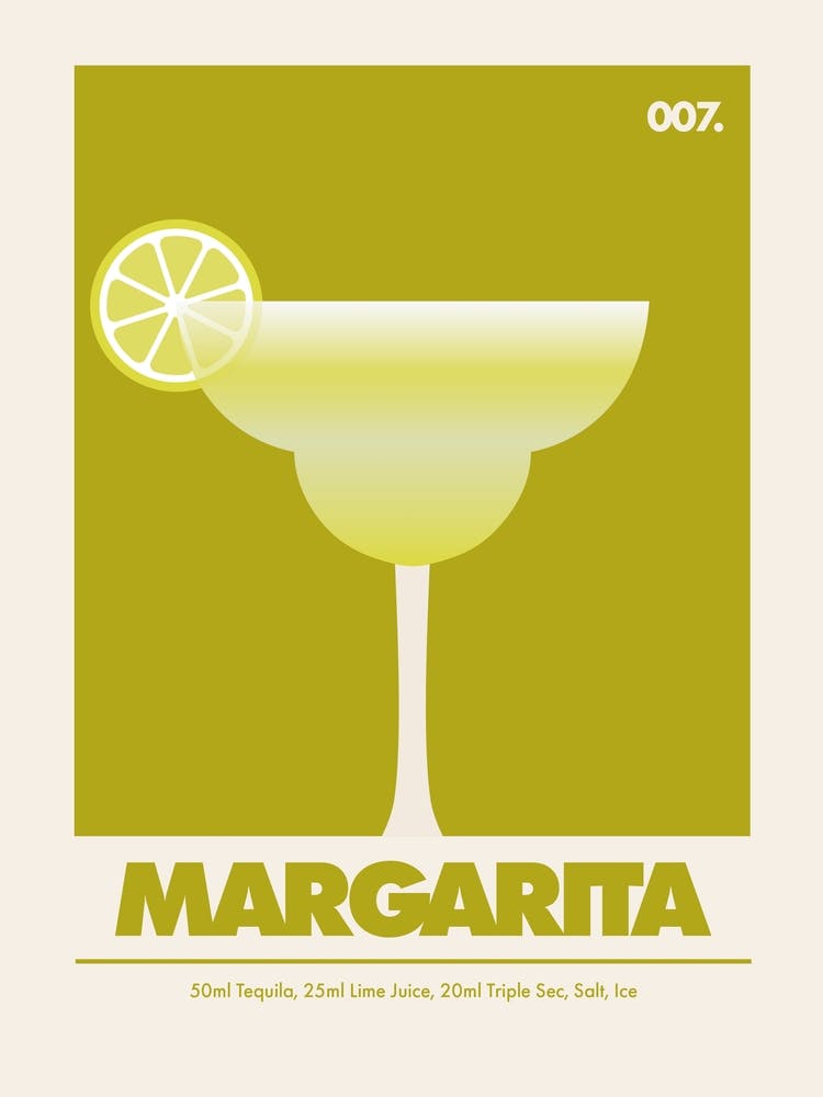 Margarita, Cocktail Print (Lime)