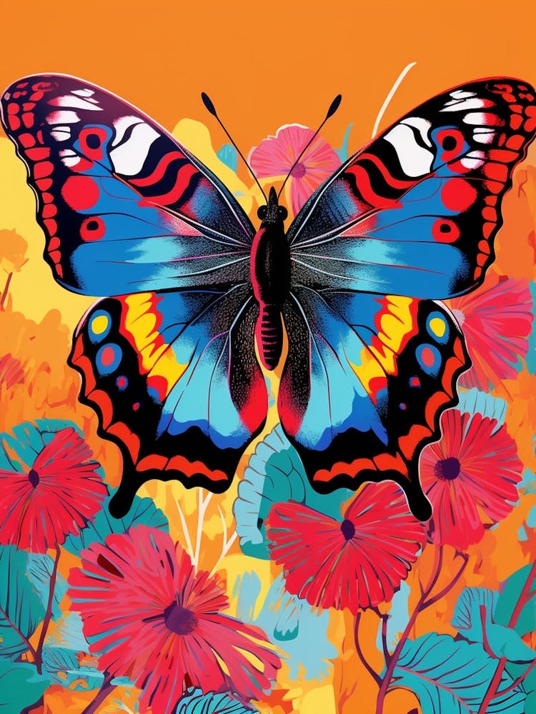 Pop Art Peacock Butterfly 3