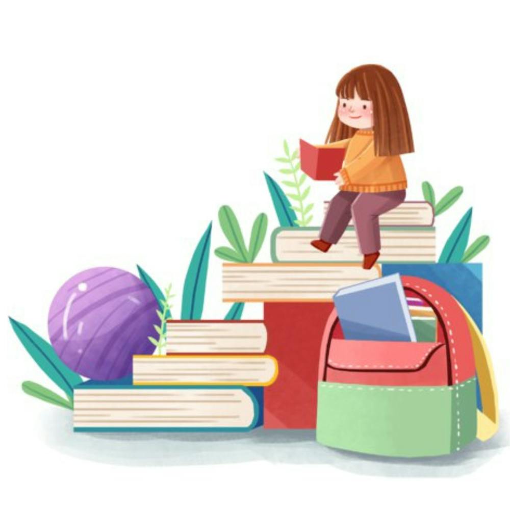Girl Reading Books