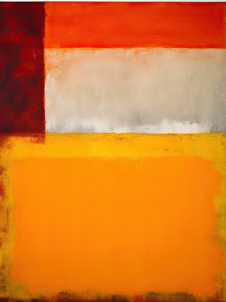 Orange Tones Abstract Rothko Quote 3