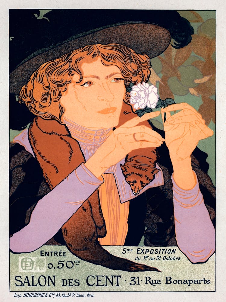 Poster For The Salon Of The Hundred, “5th Art Exhibition” (1896), Georges De Feure