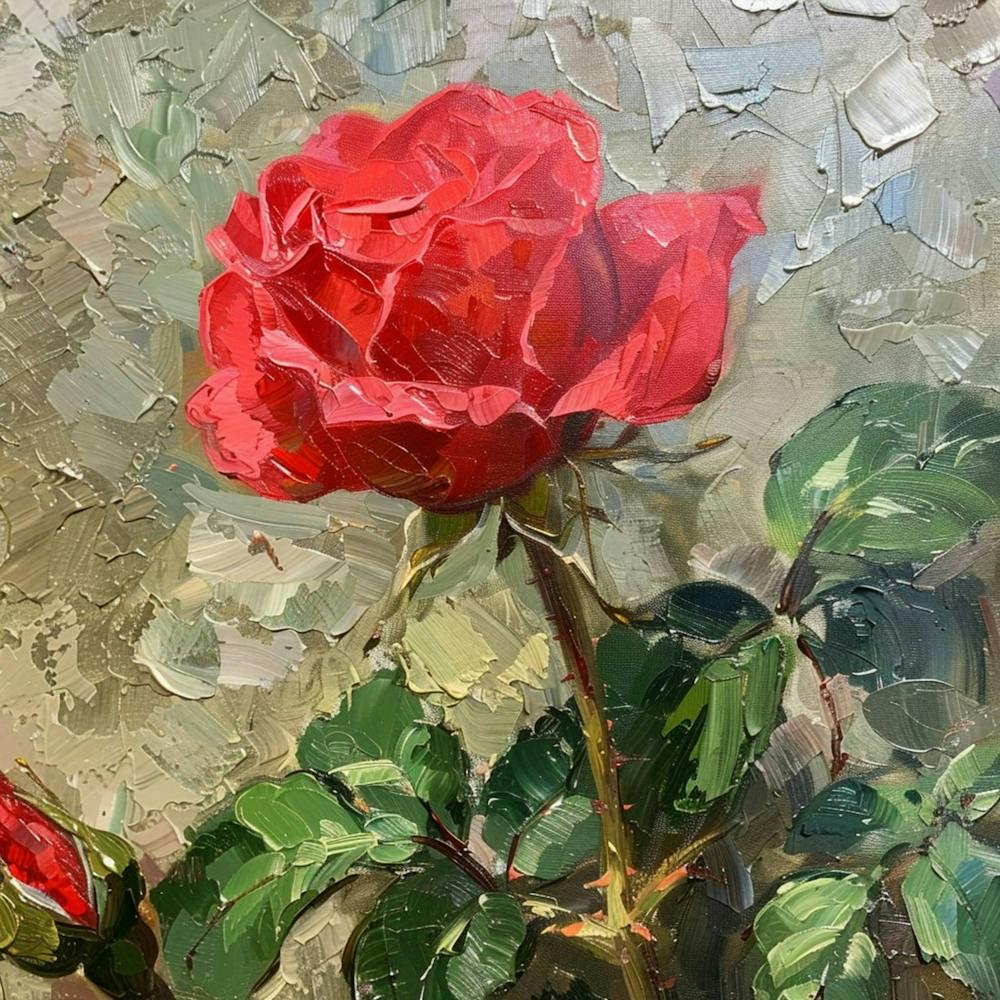 Light Background, Close Up Of A Red Rose