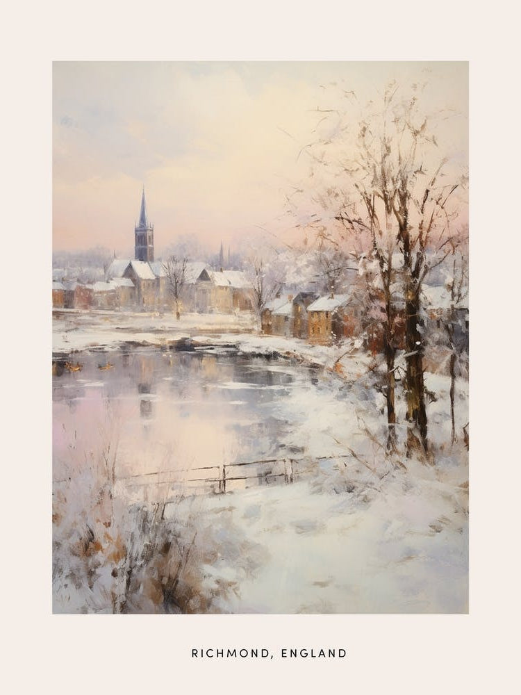 Dreamy Winter Painting Poster Richmond England 4