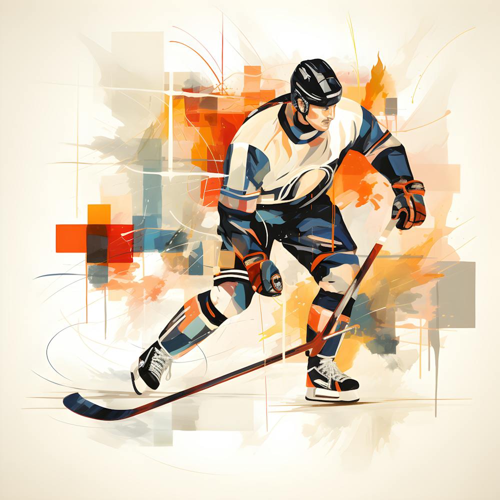 Hockey Player In Action