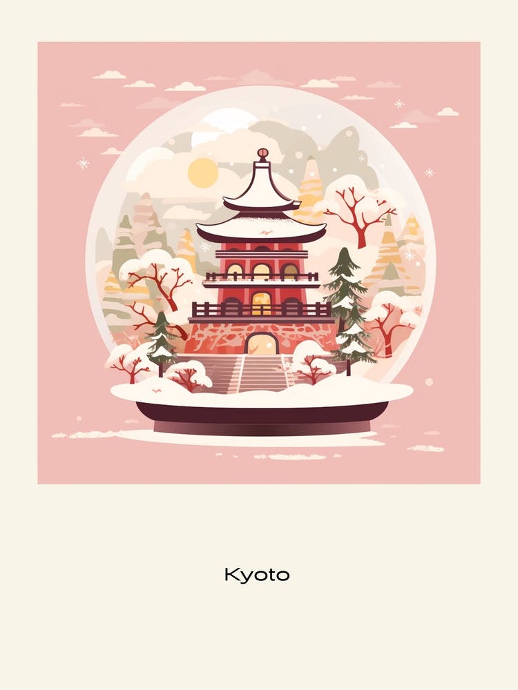 Kyoto Japan 1 Snowglobe Poster