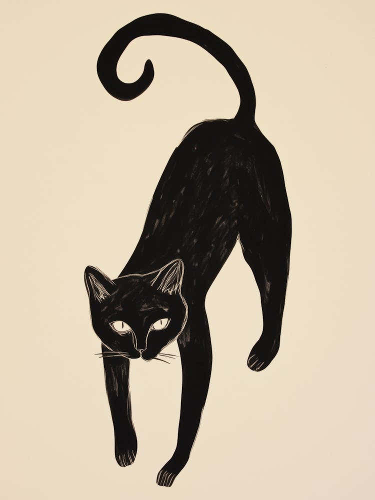 Minimalist Black Cat