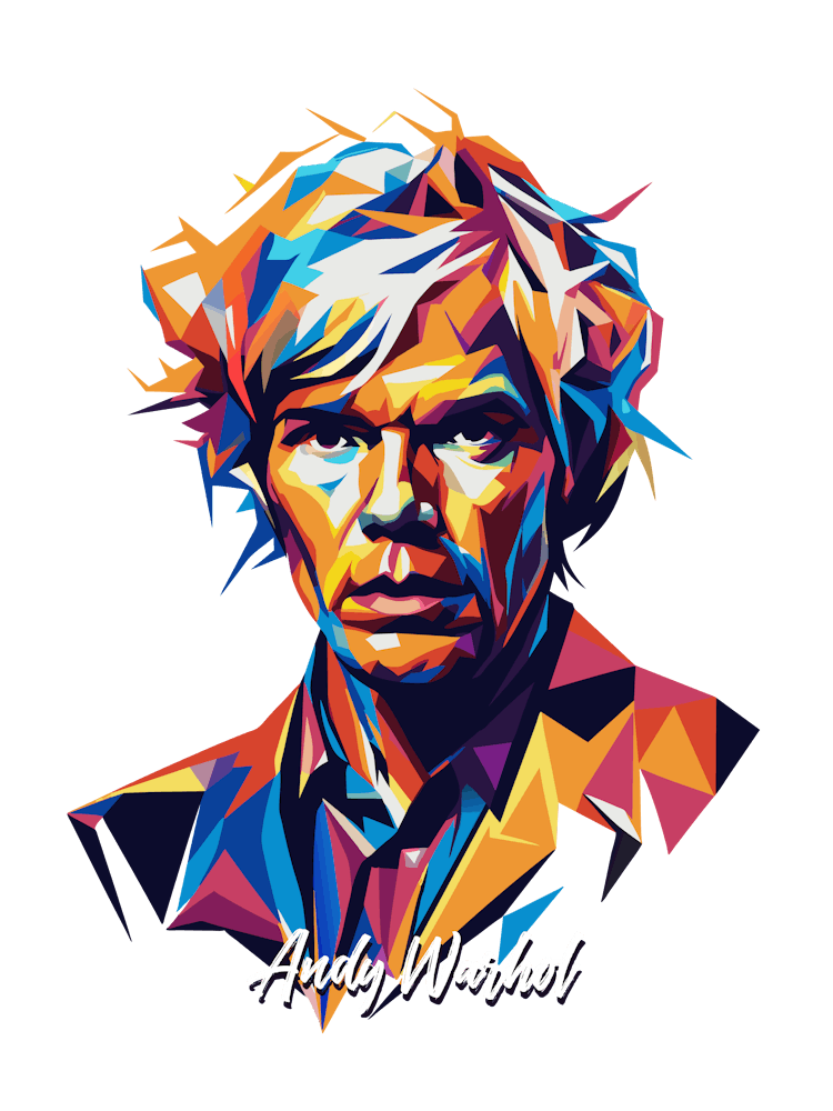 Andy Warhol 1 Portrait WPAP Pop Art