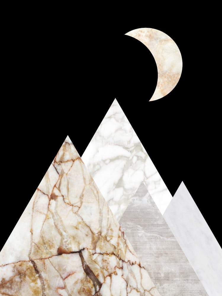 Abstract Marble Mountain Landscape