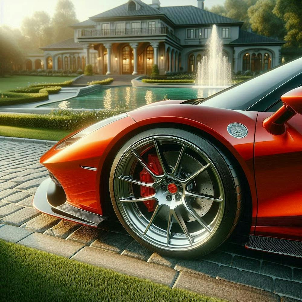 Supercar In Front Of A House