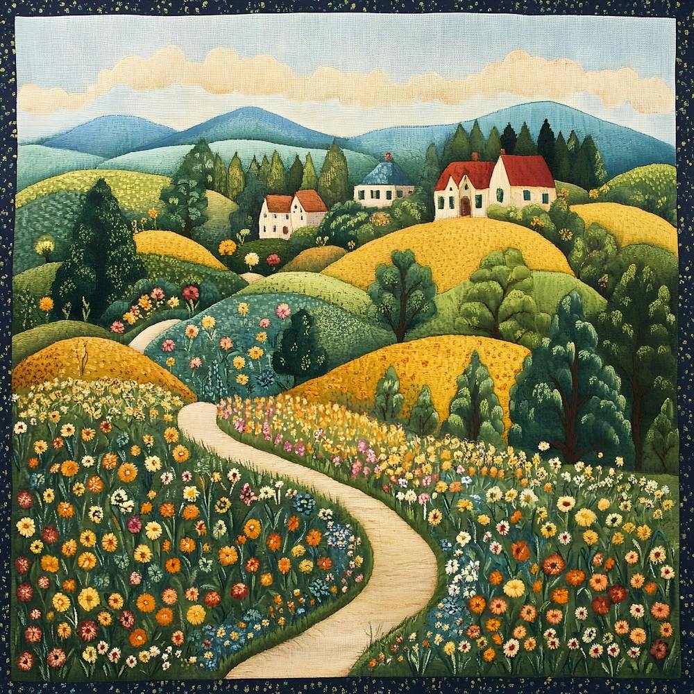 European Countryside Tapestry 16