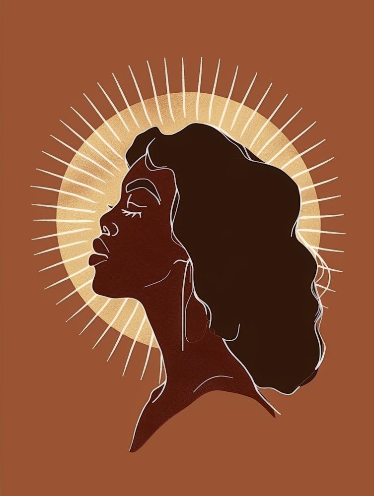 Black Woman With Sunburst