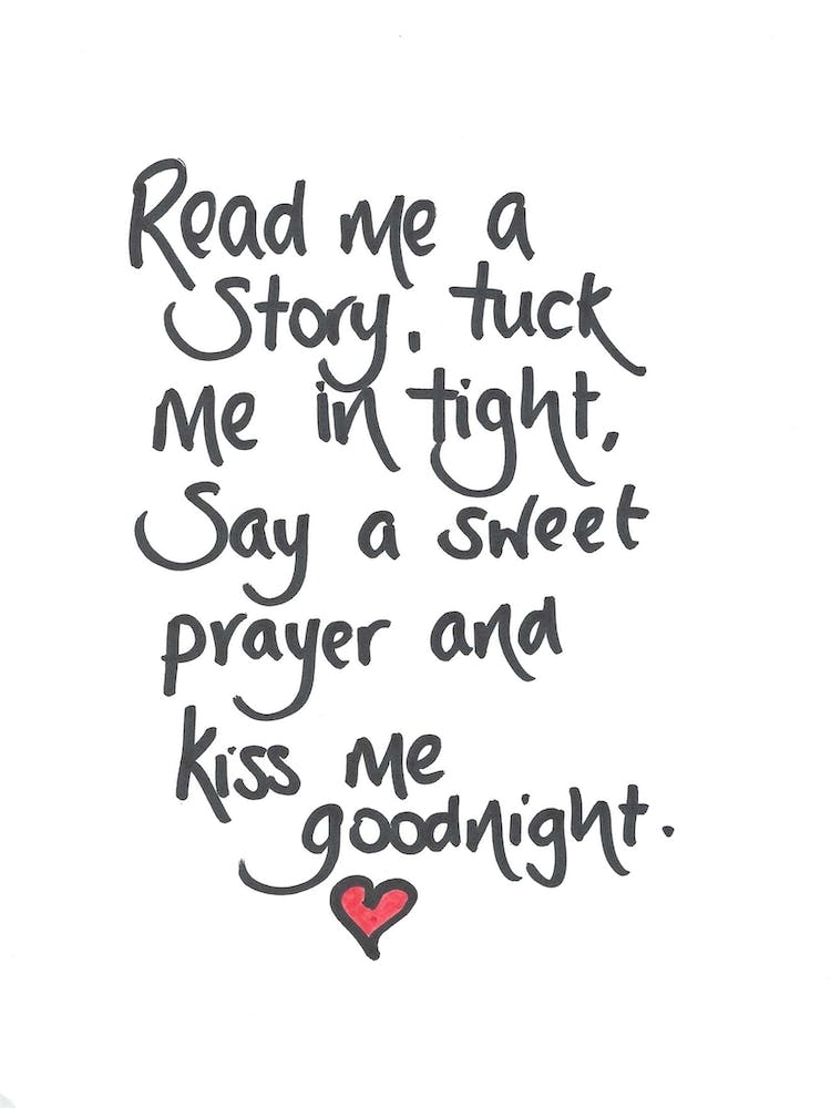 Art Print Handwritten Quote For Childs Room Read Me A Story
