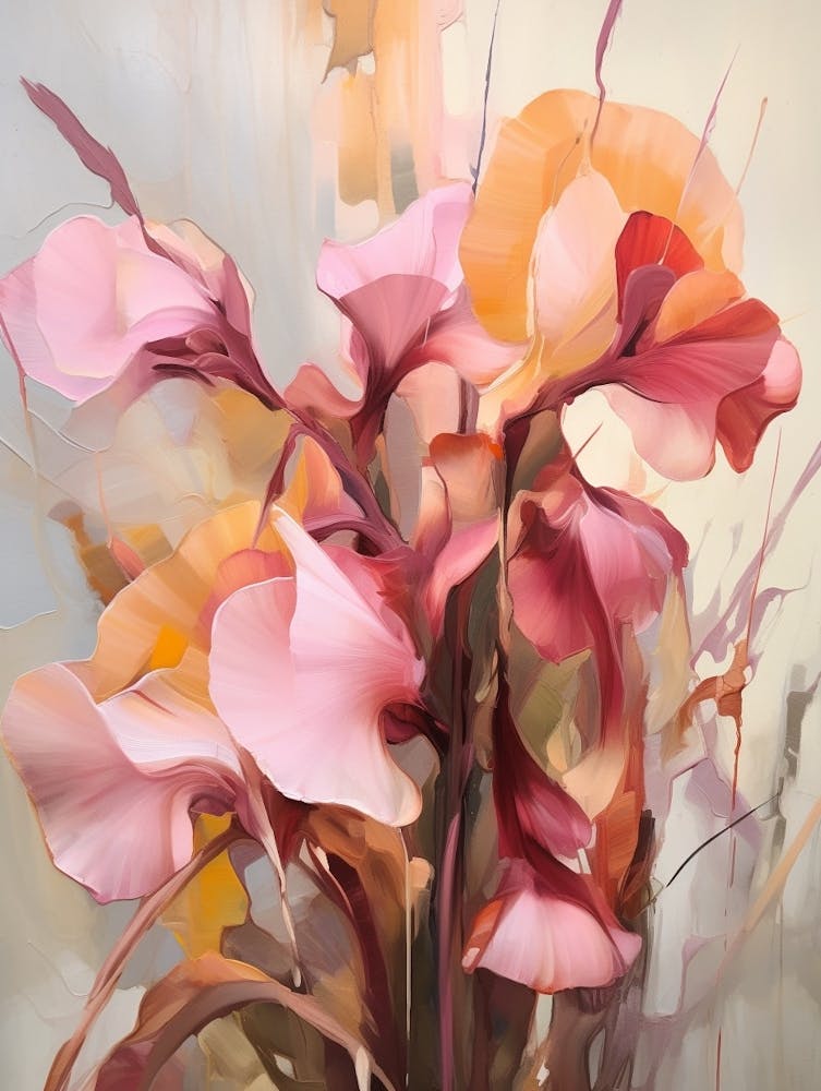 Fall Flower Painting Sweet Pea 3