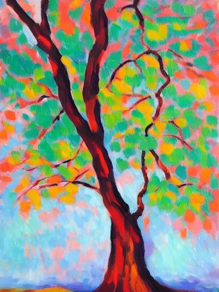 Box Elder tree Abstract Block Colour