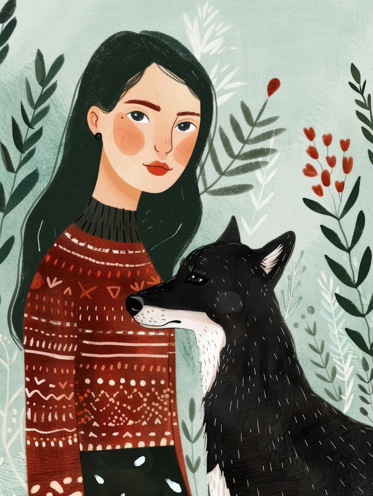 Girl With Dog 5