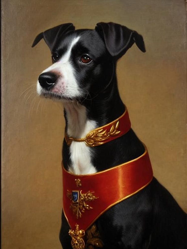 Biewer Terrier Renaissance Portrait Oil Painting