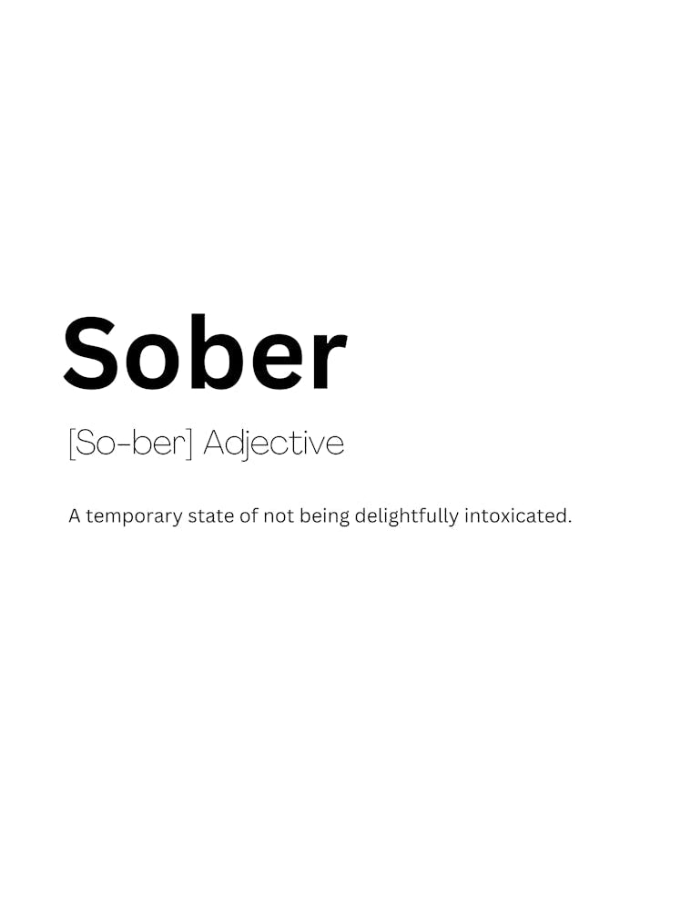 Sober Definition Meaning