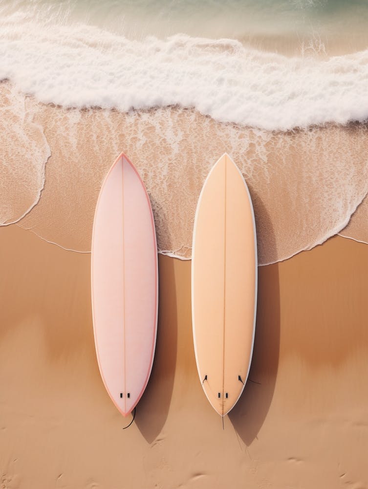 Surfbretter am Strand liegend 5