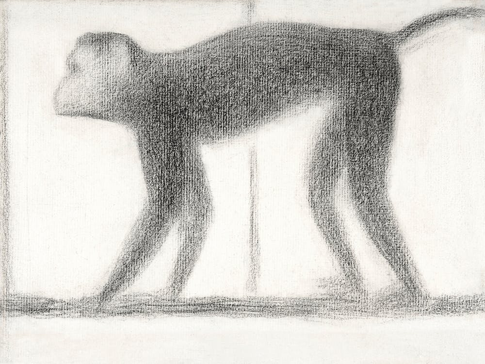 Monkey (1884), Georges Seurat
