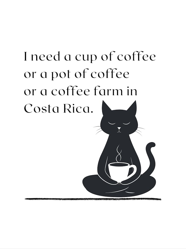 I need a cup of coffee... - Black Cat