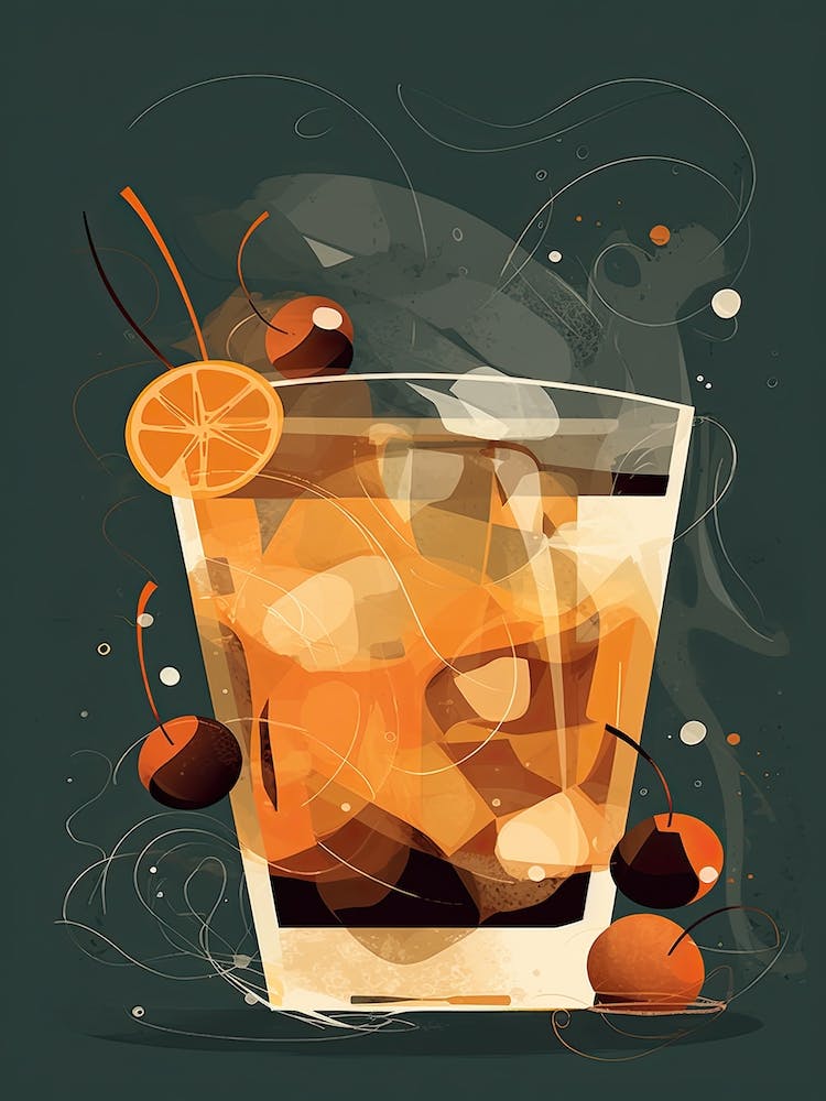 Old Fashioned Cocktail Mid Century Modern 3