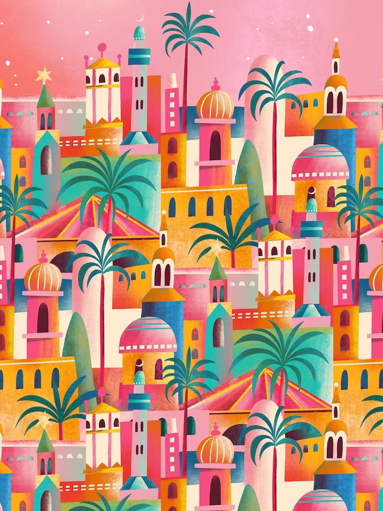 Vue Colorée de Marrakech