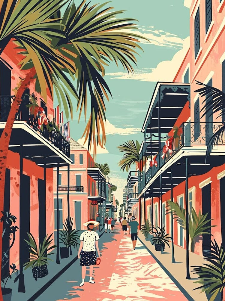 Bourbon Street Storybook Illustration 5