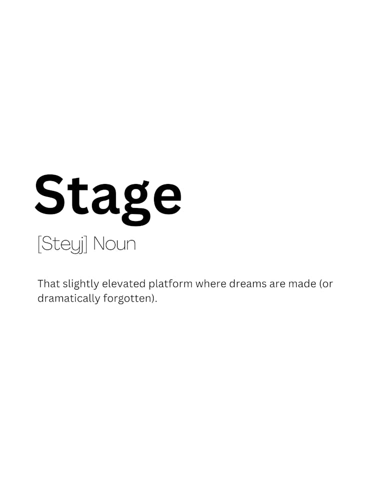 Stage Definition Meaning