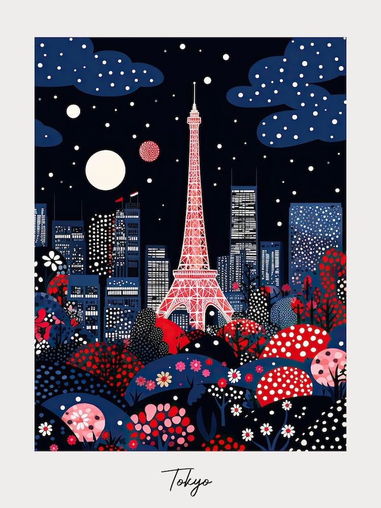 Poster Of Tokyo, Illustration In The Style Of Pop Art 3