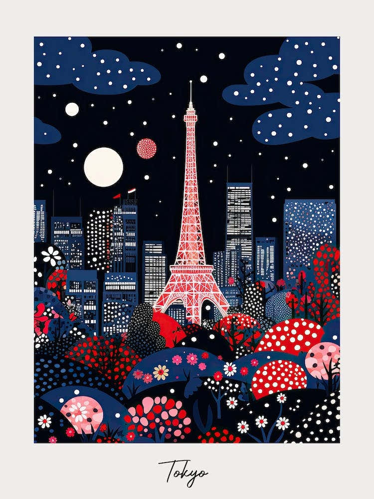 Poster Of Tokyo, Illustration In The Style Of Pop Art 3