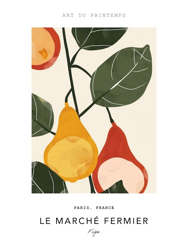 Figues Le Marché Fermier Affiche 3