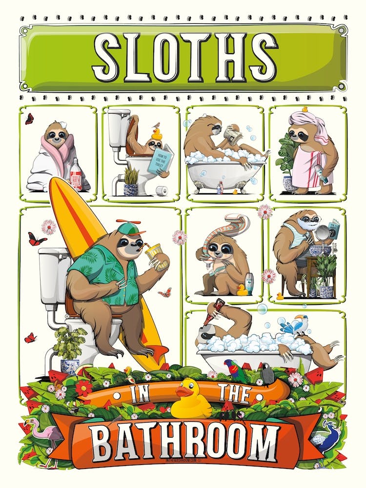 Sloths In The Bathroom