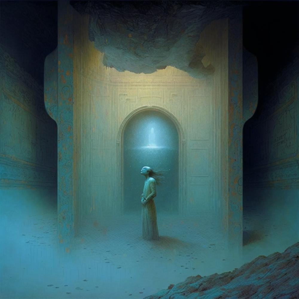 Woman In A Cave